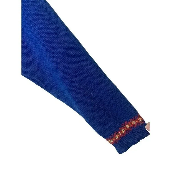 Vintage 90s Christmas Sweater Santa Clause Embroidered Northern Isles Size L - Picture 4 of 12